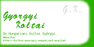 gyorgyi koltai business card